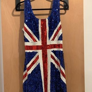 Ginger Spice costume/ London flag dress